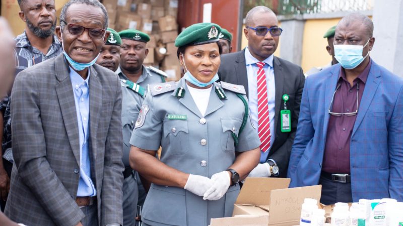 Fight Against Illicit Drugs: PH Area 1 Customs Command Hands Over Expired Pharmaceuticals To NAFDAC